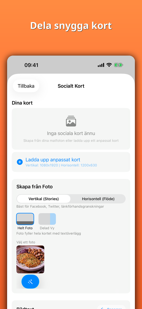 Dela snygga kort
